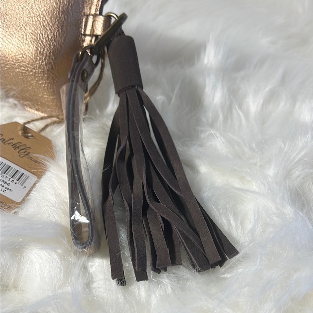 Rose Gold Metallic Clutch with Tassel by Catchfly Studio NWT. p35 - Picture 5 of 10